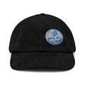Black corduroy Trump Team dad hat with embroidered Trump portrait patch