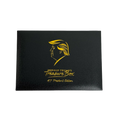 Black leather Donald Trump Treasure Box 47 President Edition with gold Trump profile and title
