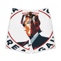 White America men's board shorts, all-over Trump Make America Great Again print