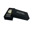 Victory Coin 47 President Edition in open black gift box, lid reading Victory