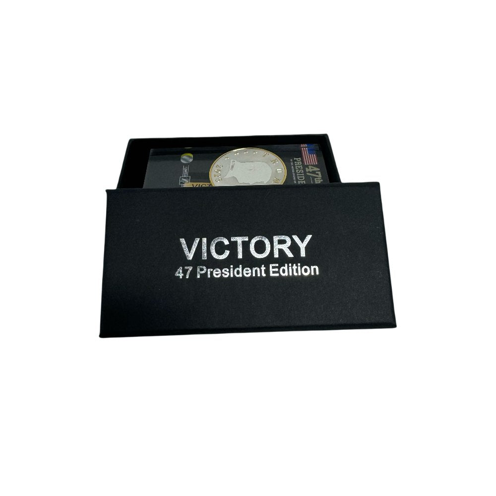Victory 47 President Edition coin in black presentation box