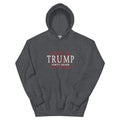 Dark heather gray Forty-Seven unisex hoodie with Trump Forty-Seven USA print